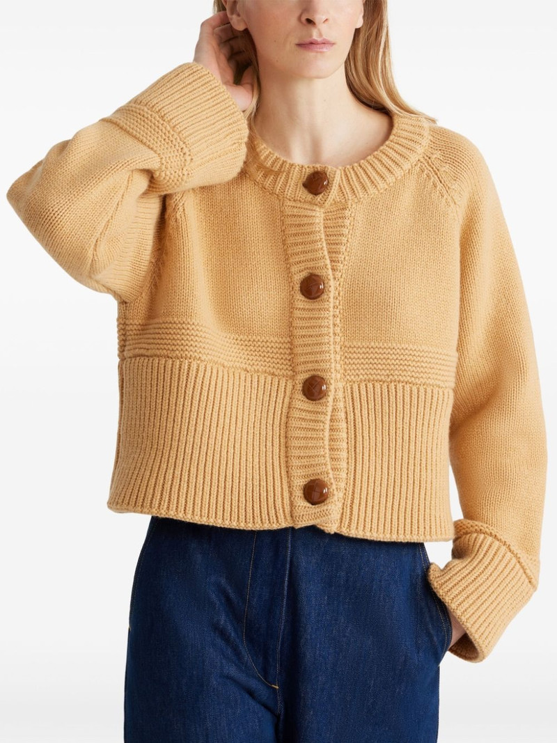PATOU fitted knit rib jacket outlook