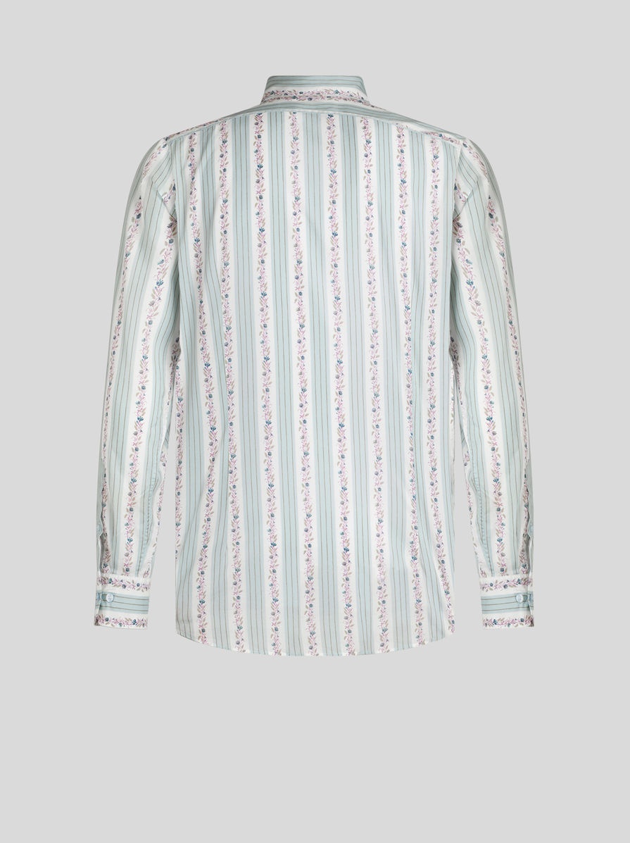 STRIPED SHIRT WITH FLOWERS - 5