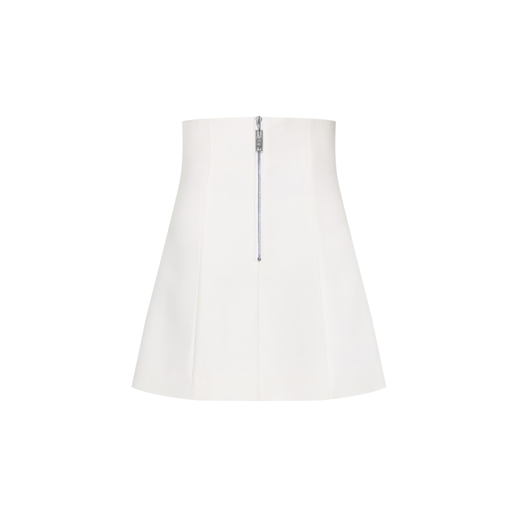 Jewel Button Mikado Skirt - 3