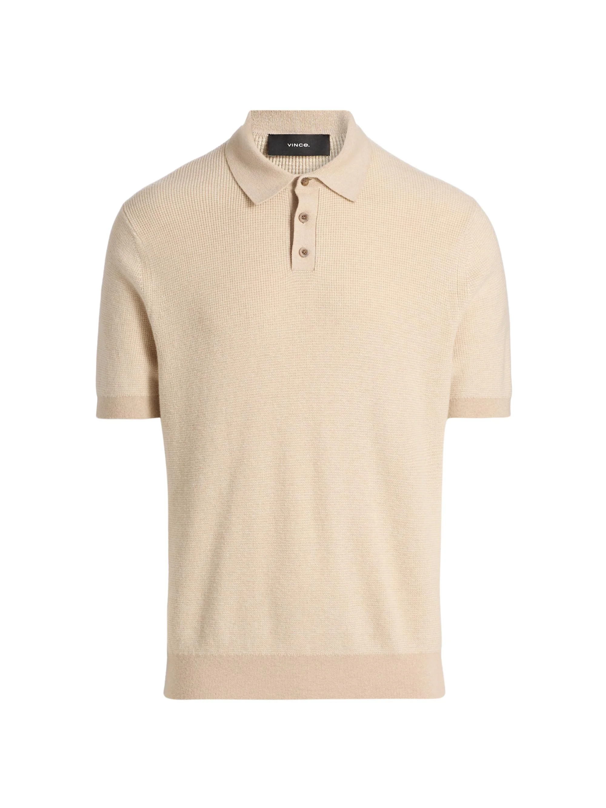 Men's Colorblocked Feed-Stripe Cotton-Cashmere Polo Shirt - Pecan - 1