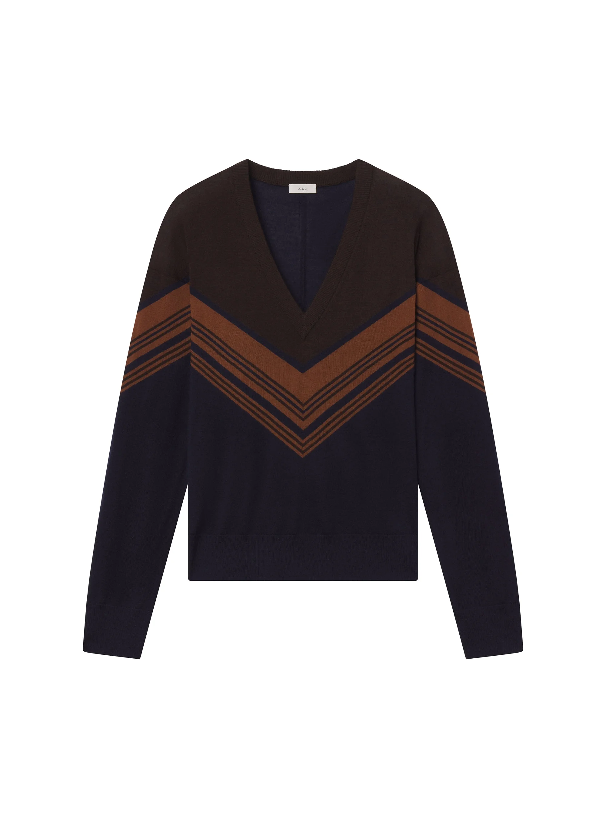 Nicole Fine Merino V-Neck Sweater - 1