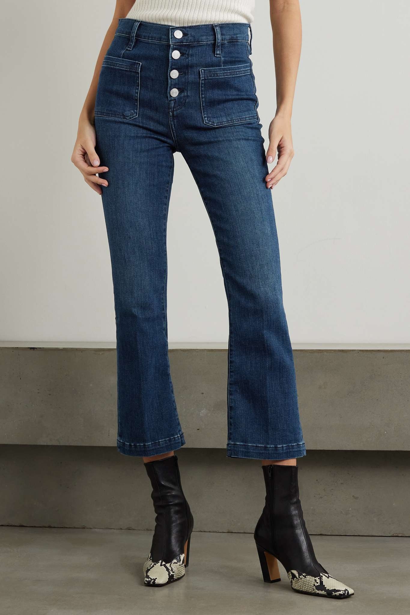 Le Bardot cropped high-rise flared jeans - 3