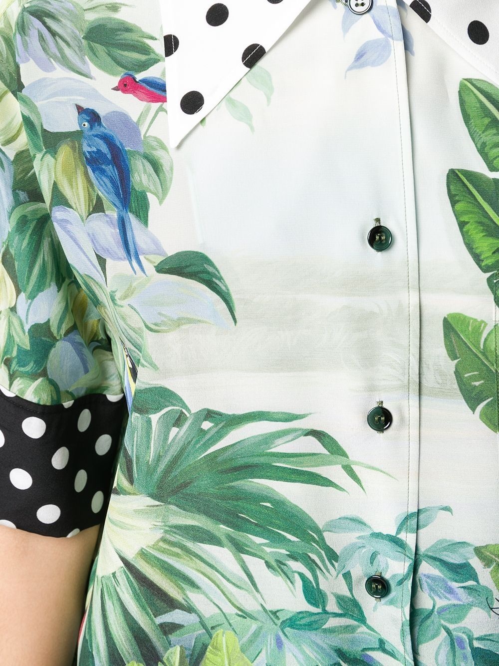 oversized tropical print shirt - 5