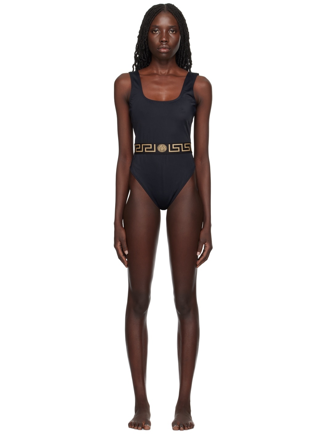 Black Greca Swimsuit - 1