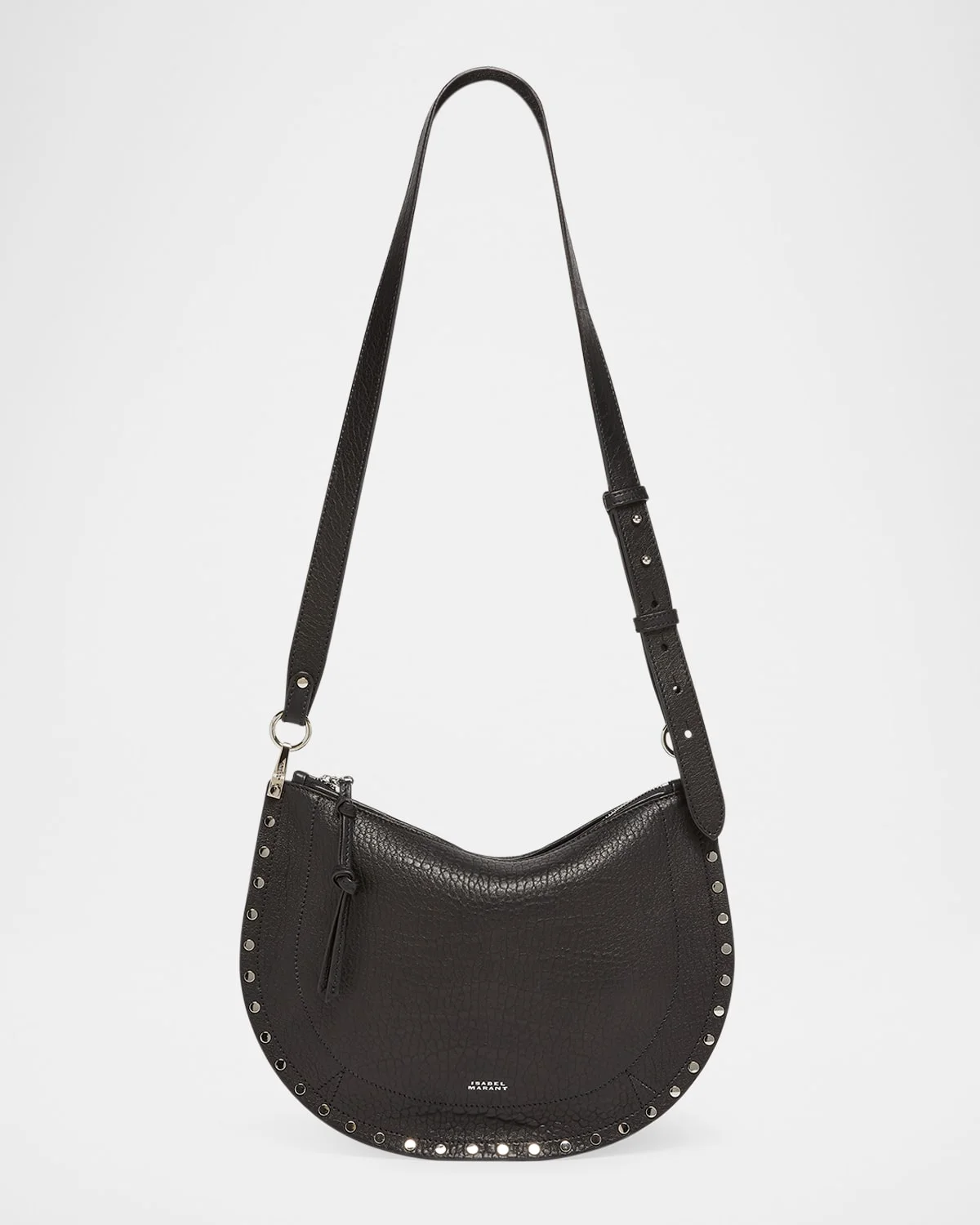 Oskan Studded Leather Crescent Shoulder Bag - 1