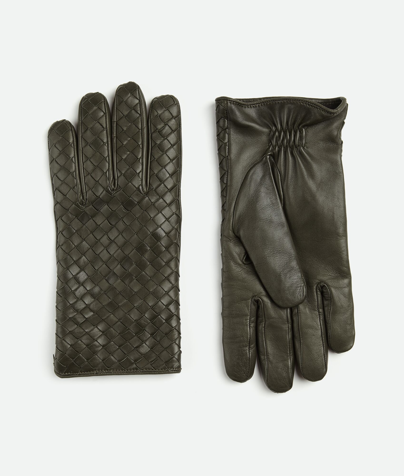 Intrecciato Leather Gloves - 1