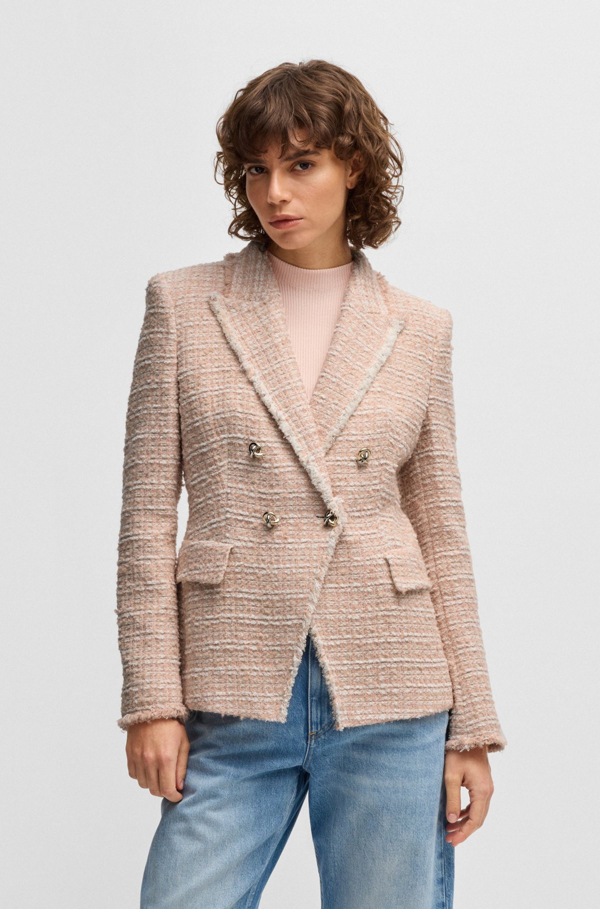 SLIM-FIT BLAZER IN SUMMERY TWEED - 2
