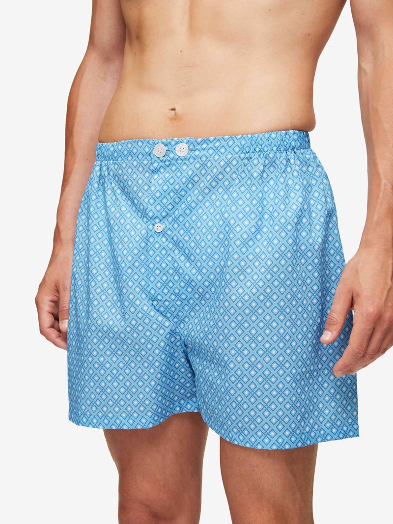 Men's Short Pyjamas Ledbury 56 Cotton Batiste Blue - 5