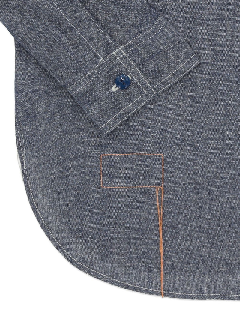 Otero patch-pocket chambray shirt 4