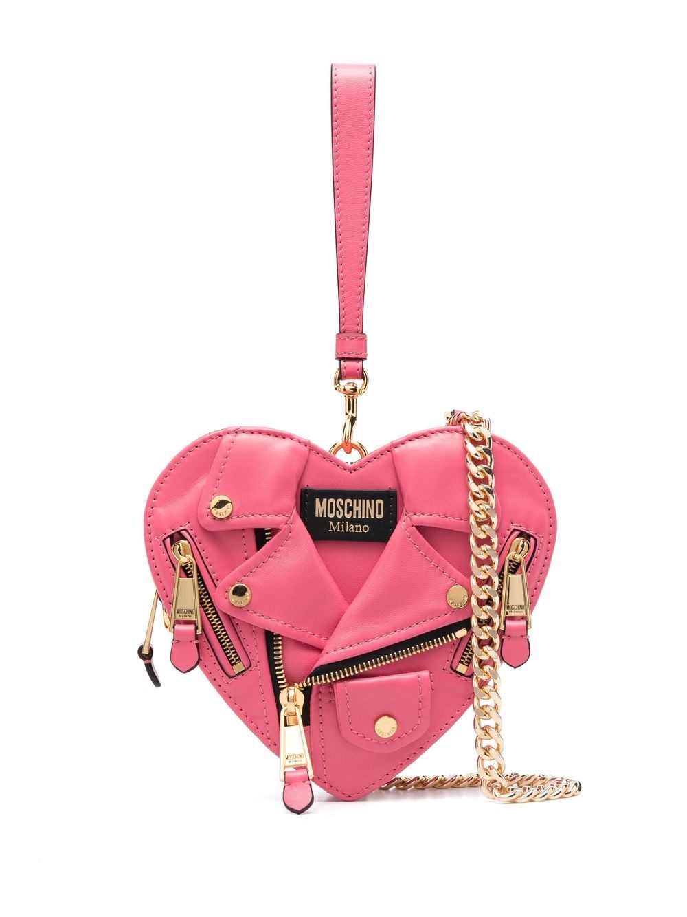 heart-shaped biker crossbody bag - 1