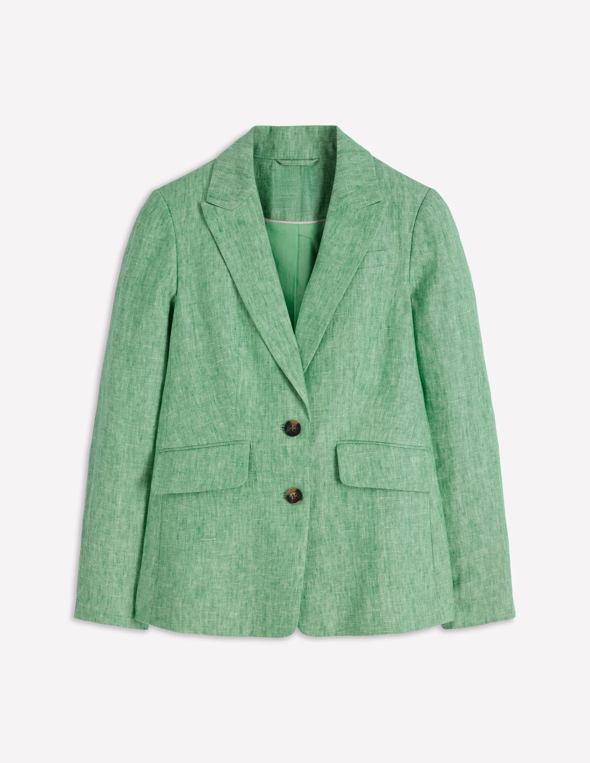 Stamford Linen Blazer-Aloe Green Chambray - 1