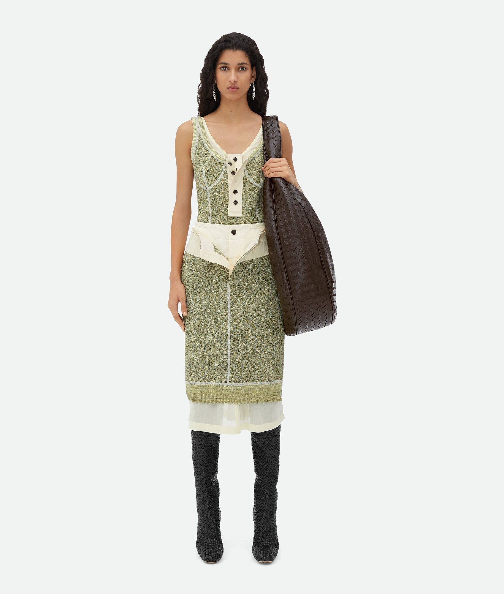 Textured Mouline Cotton Jersey Skirt - 4