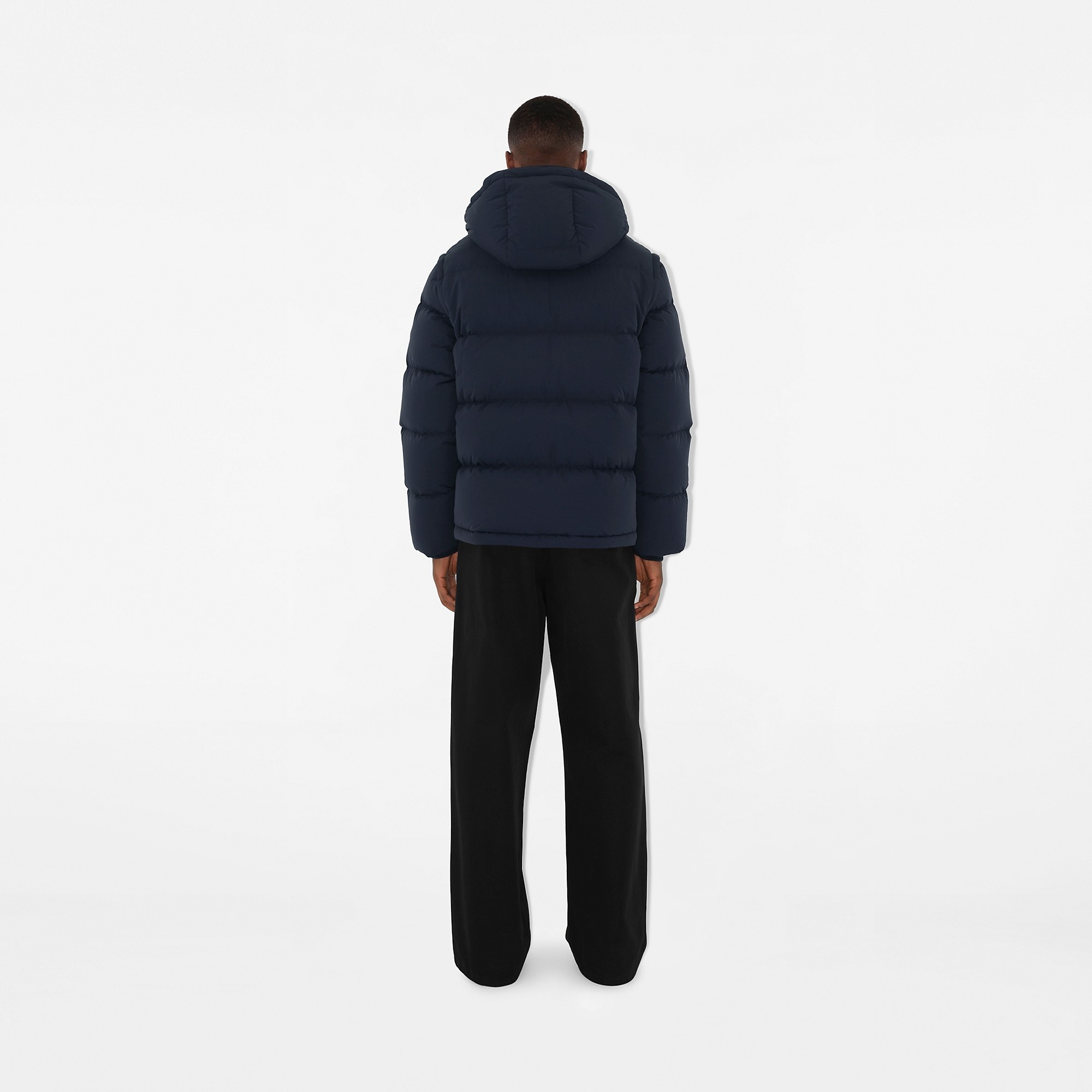 Detachable Sleeve Nylon Puffer Jacket - 4