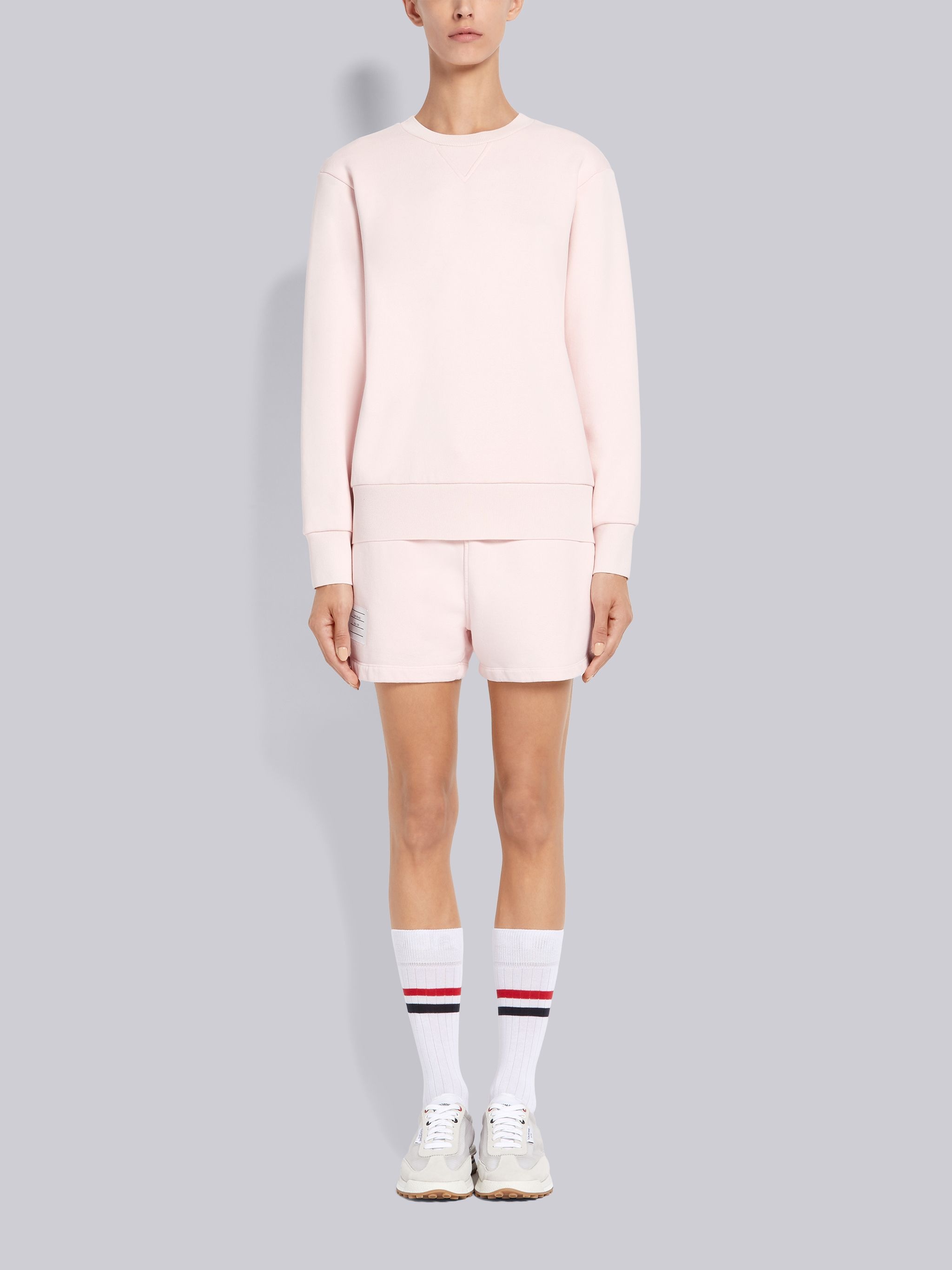 Pink Classic Cotton Loopback Garment Dyed Shorts - 4
