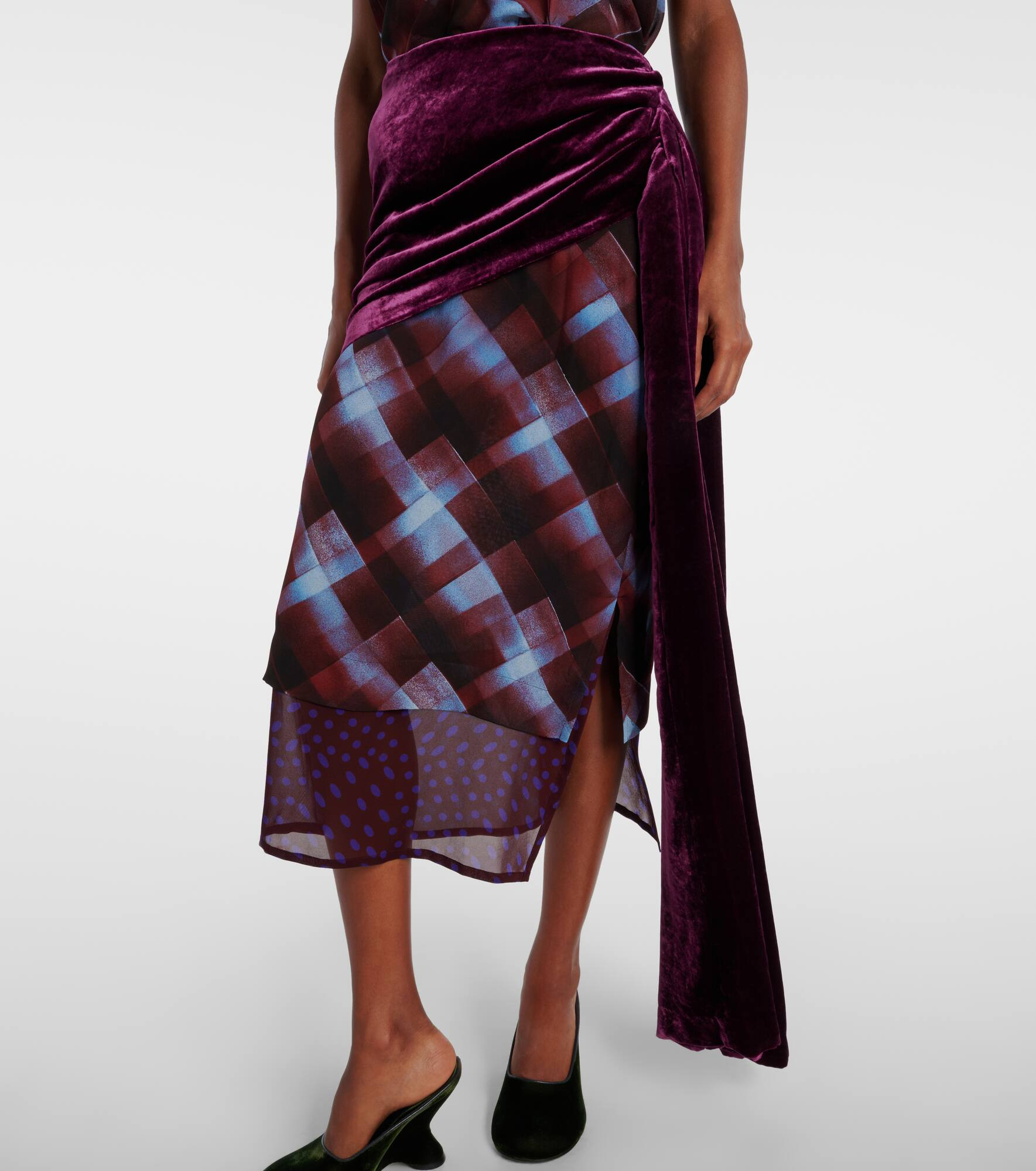 Draped midi skirt - 4