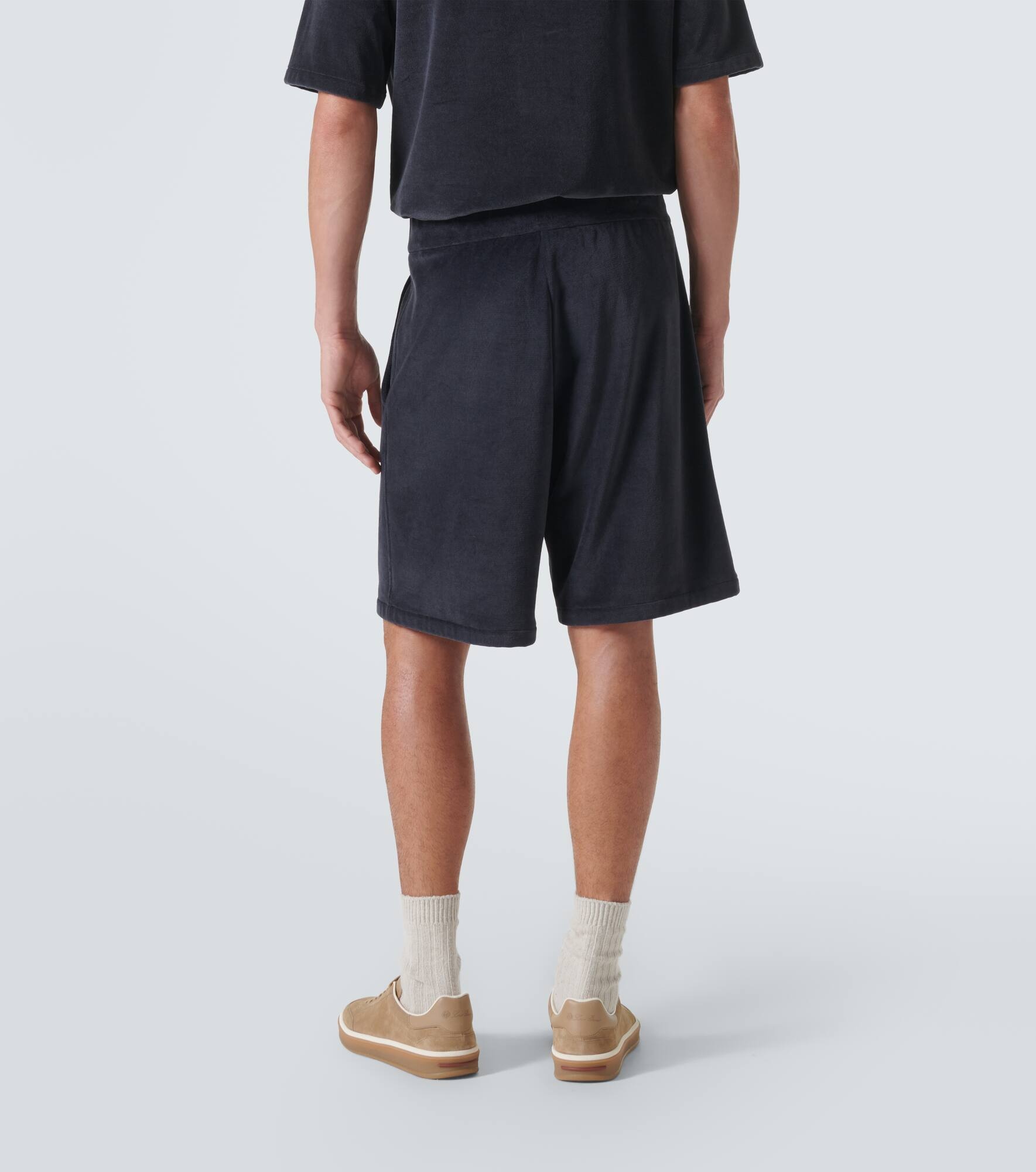 Murano cotton and silk velour Bermuda shorts - 4