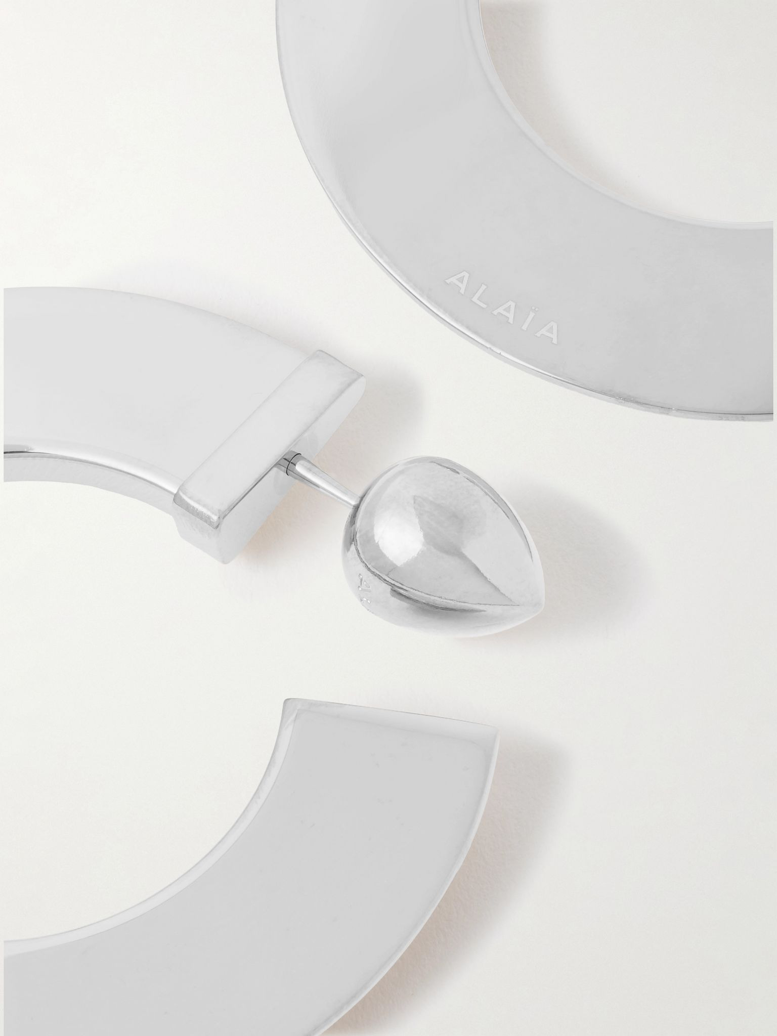Silver-tone hoop earrings Silver - 3