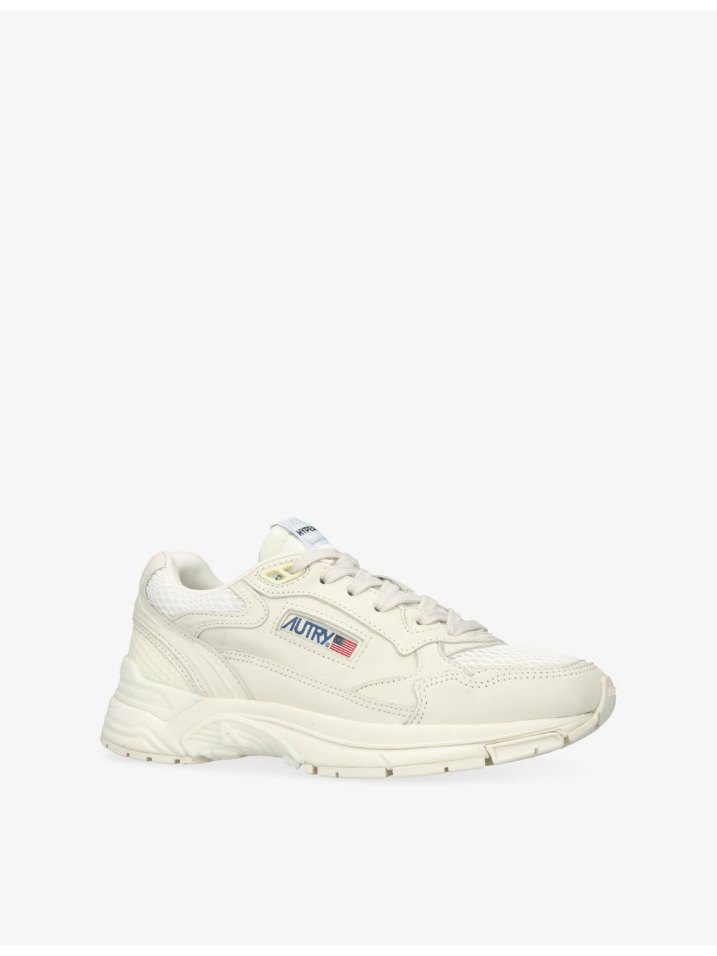 Hyperway Leather and Mesh Trainers - 3