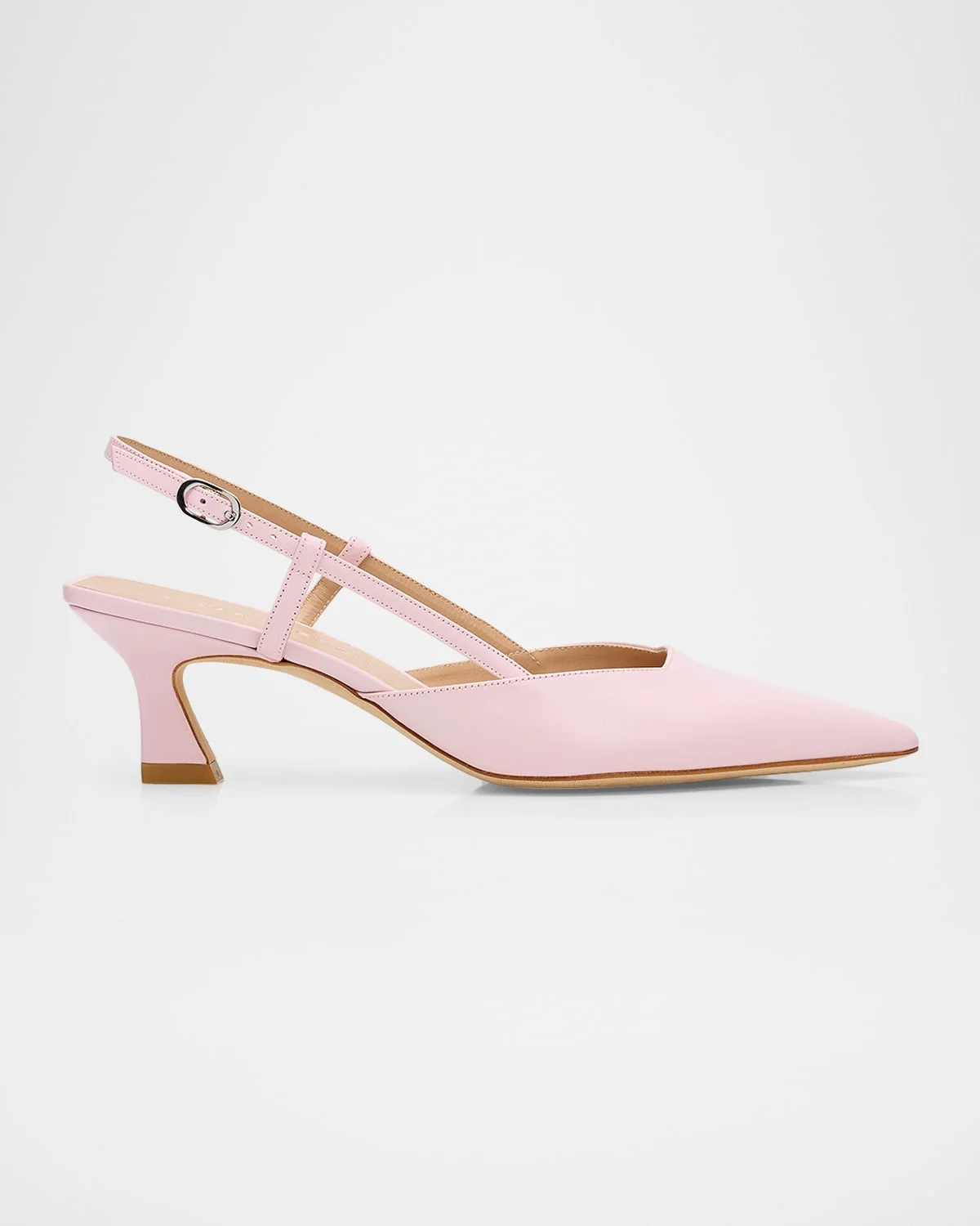 50mm Vinnie Leather Slingback Pumps - 1