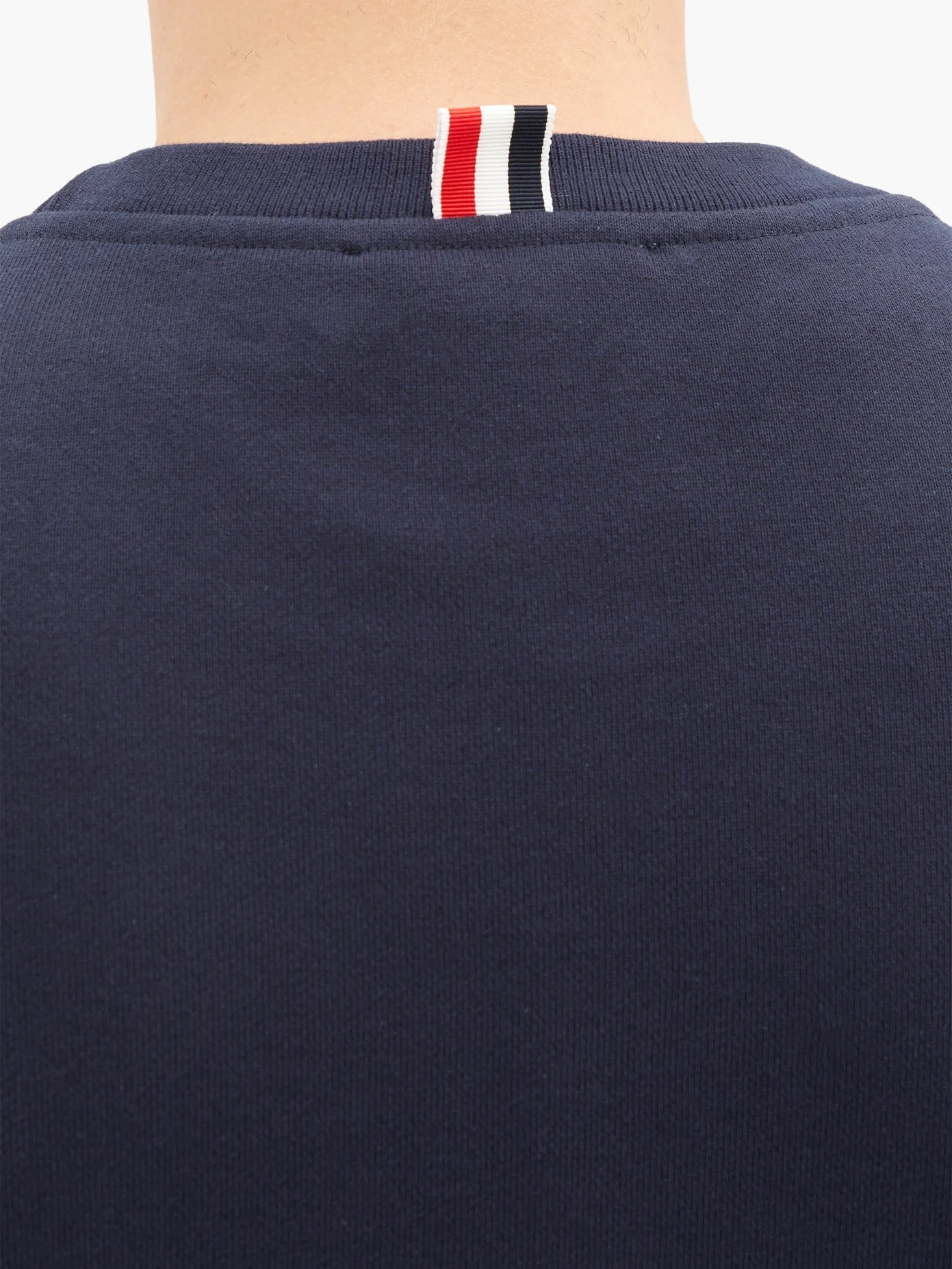 Four-bar intarsia-stripe cotton-jersey sweatshirt - 4