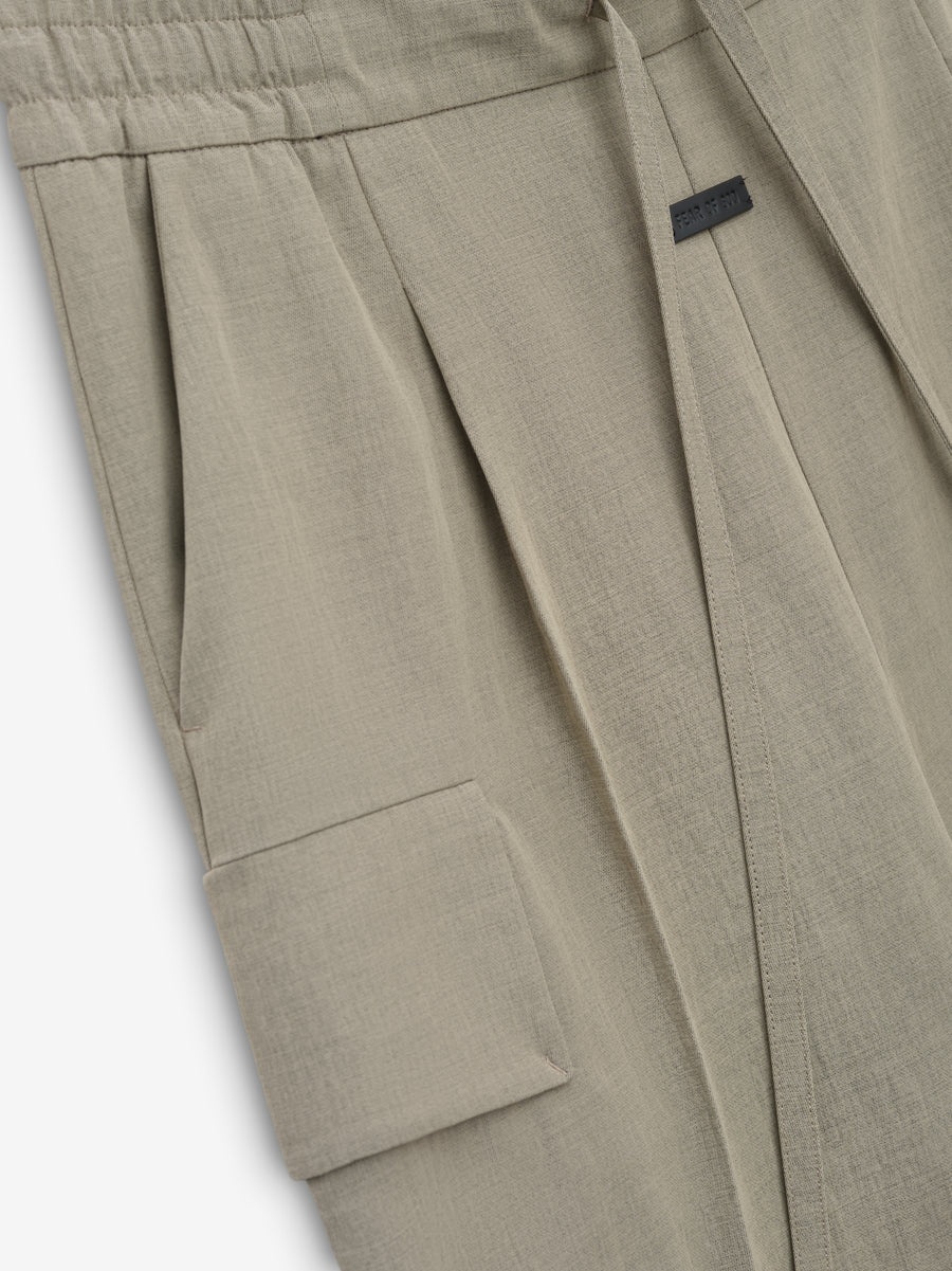 Nylon Wool Wide Leg Cargo Pant - 3