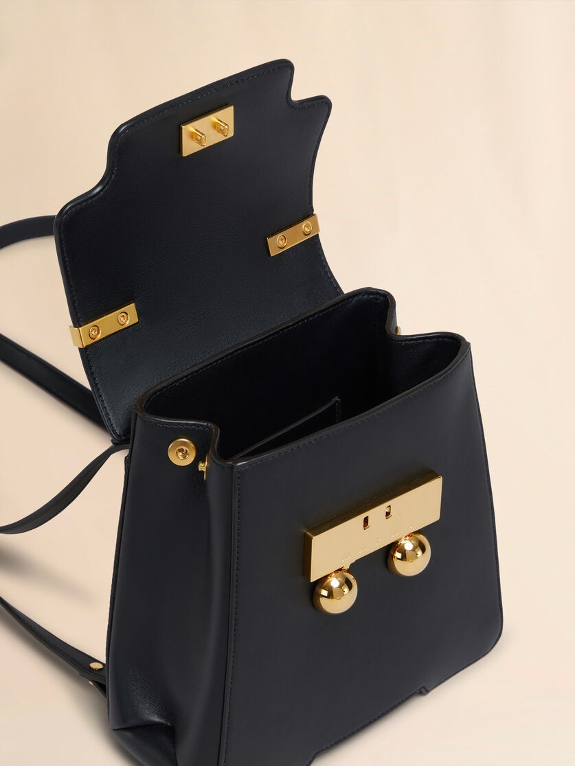 BLACK LEATHER TRUNKAROO BACKPACK - 3