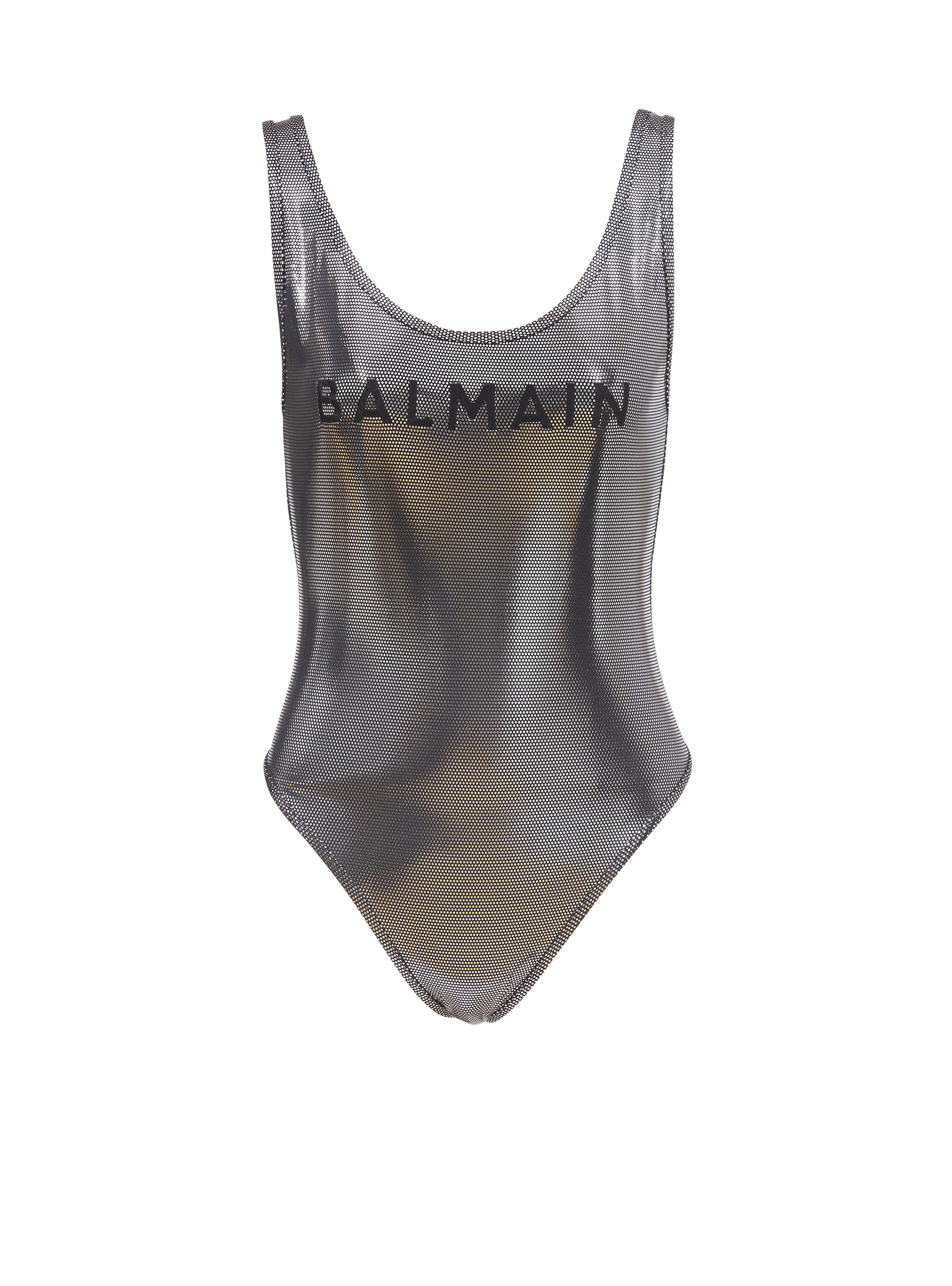 Swimsuit with Balmain logos - 1