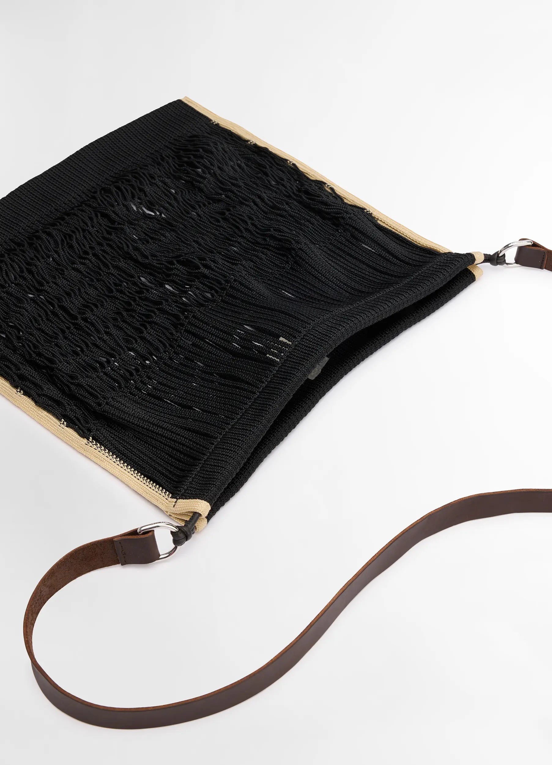 LARGE CROSSBODY FILT NET SHOPPING BAG - 3