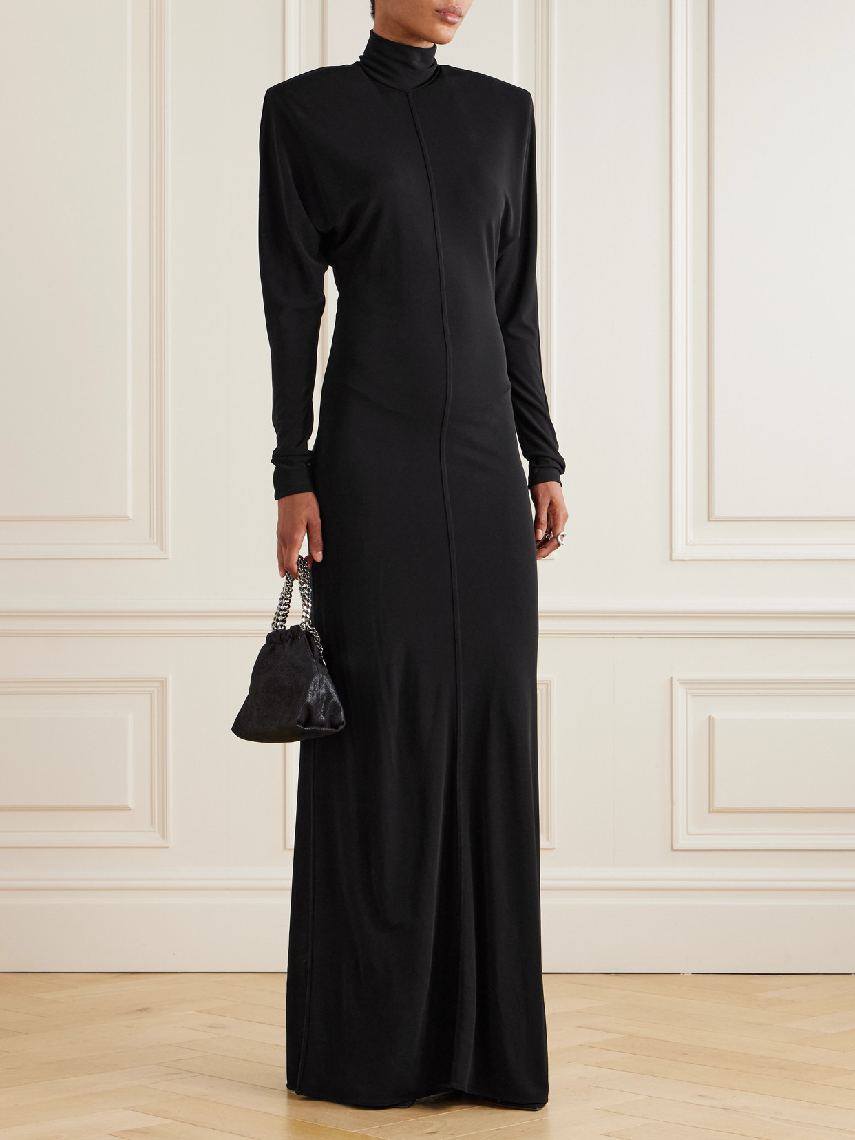 Crepe-jersey Turtleneck Gown - 2