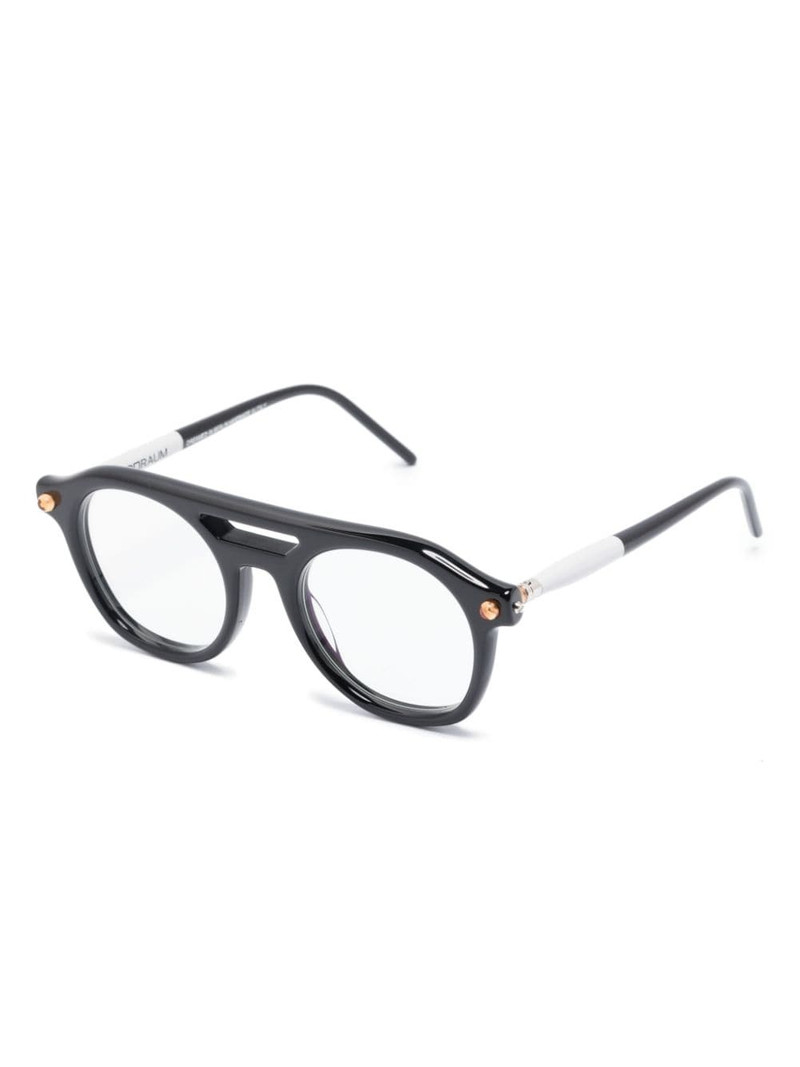 Kuboraum two-tone round-frame glasses outlook