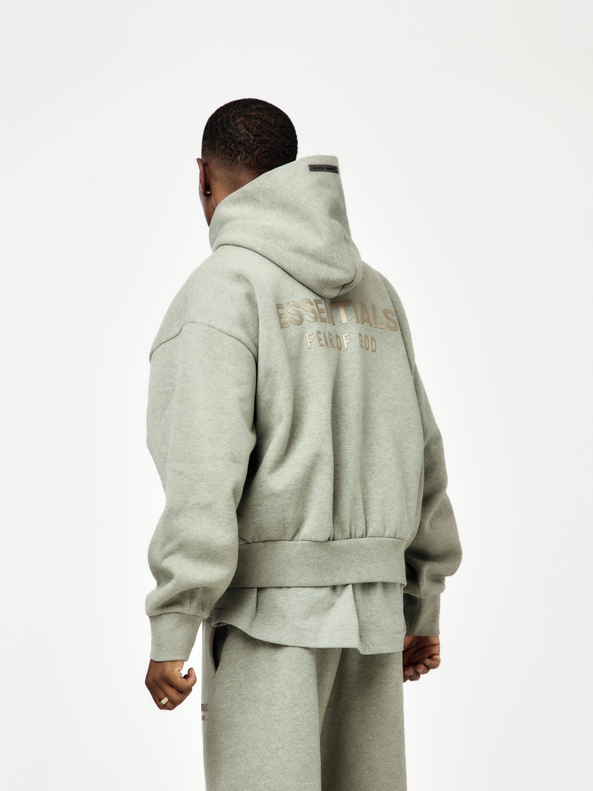 CLASSIC FIT FLEECE HOODIE (CONCRETE) - 3