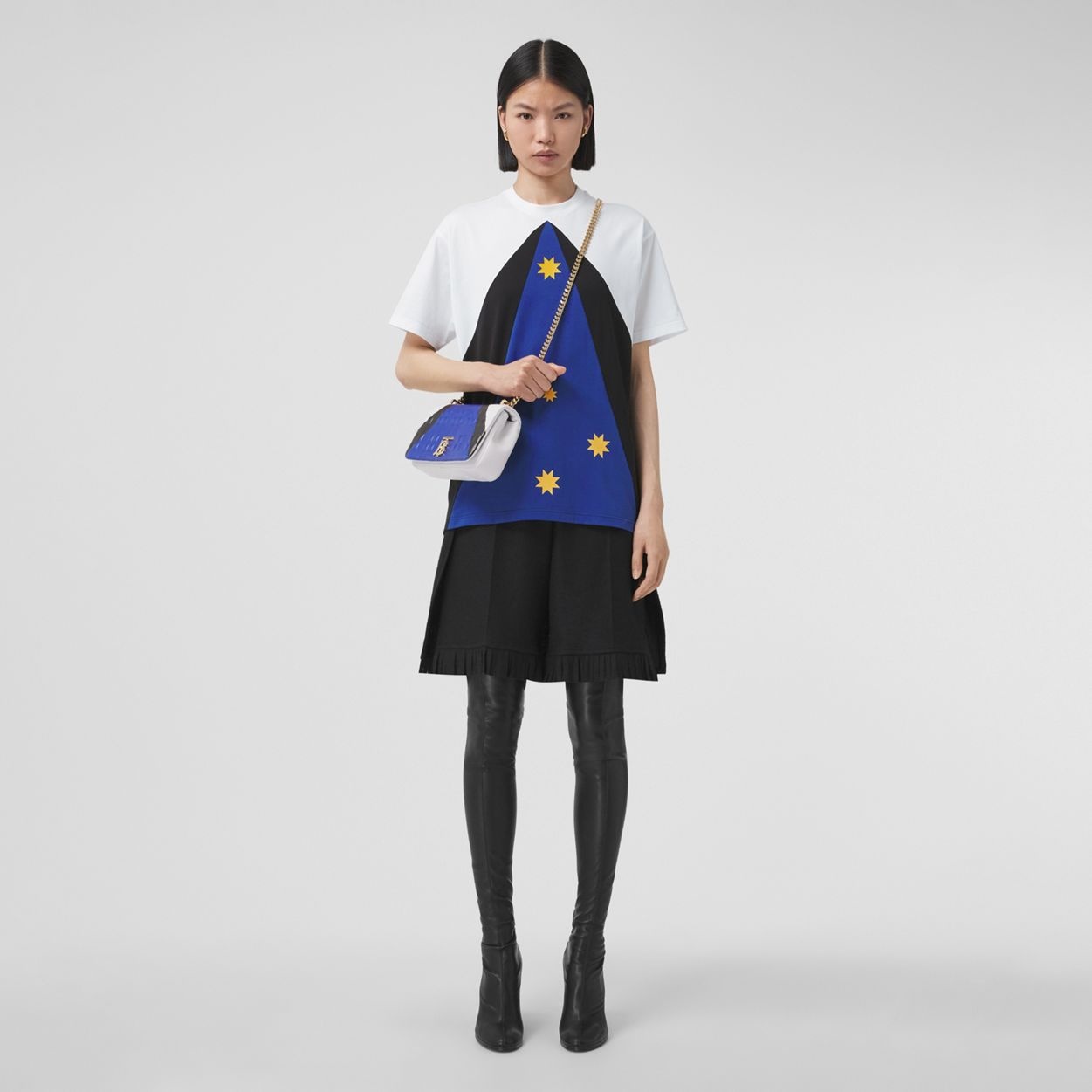 Geometric Print Cotton Oversized T-shirt - 5