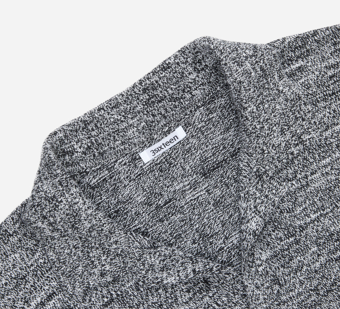 Knit Polo - Black Marled Yarn - 3