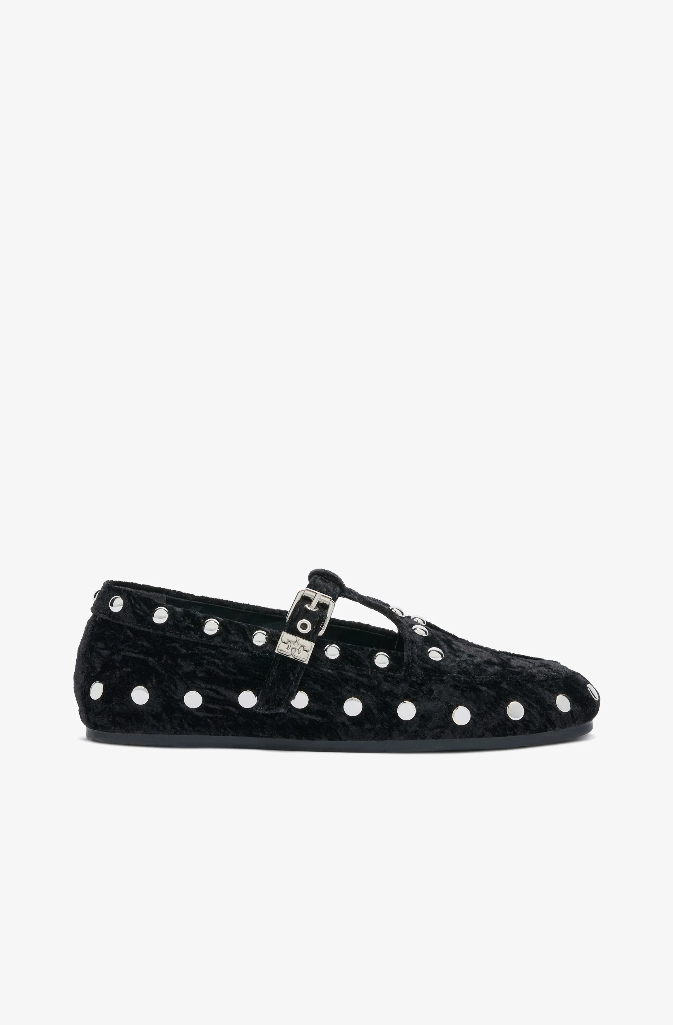 MARY JENNY MOCCASINS IN BLACK VELVET - 1