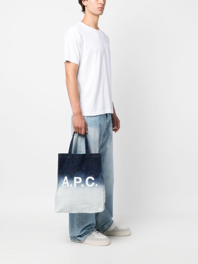 A.P.C. Lou Mini Anses denim tote bag outlook