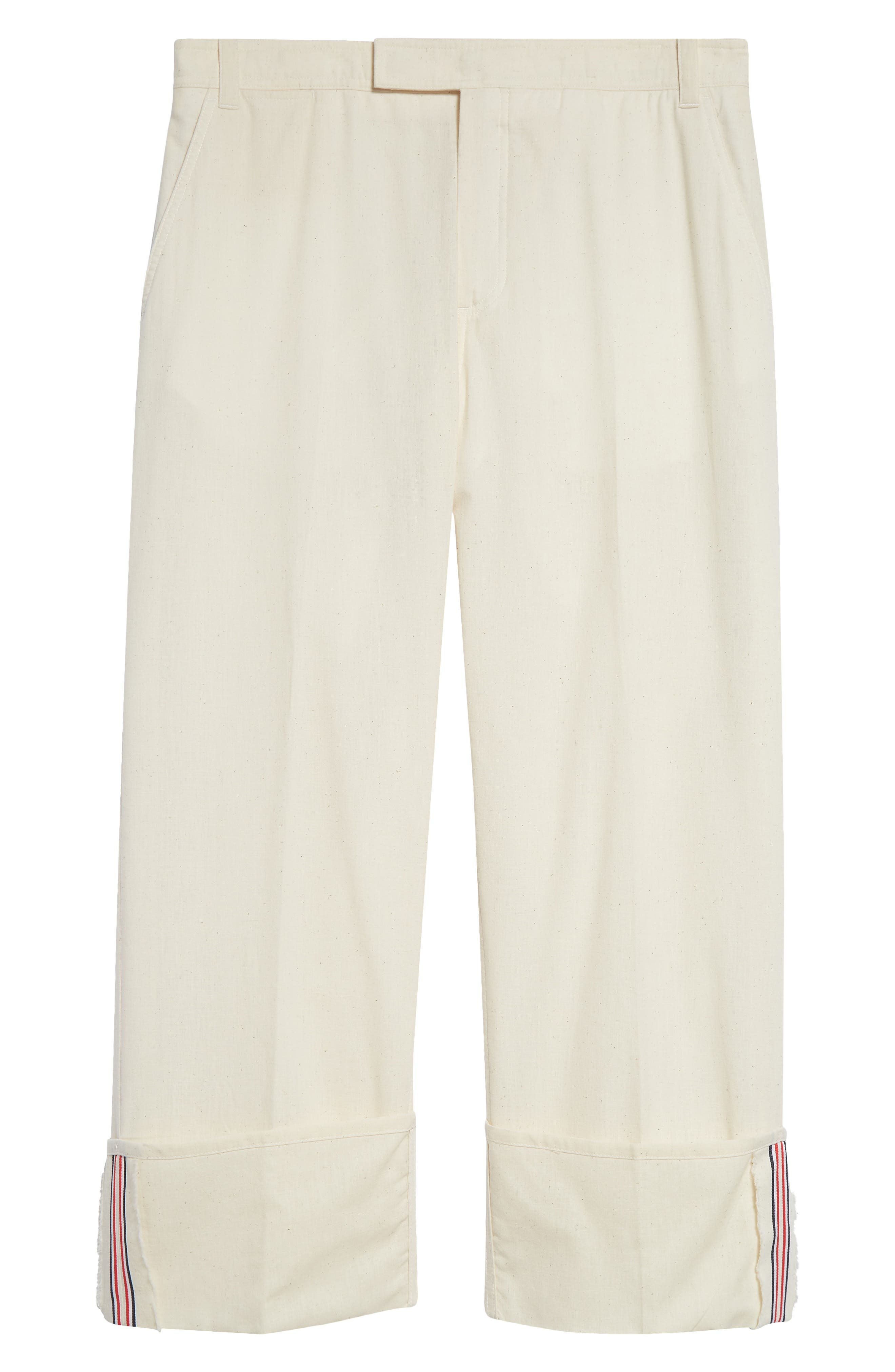 Thom Browne Unconstructed Straight Leg Pants in Muslin at Nordstrom - 5