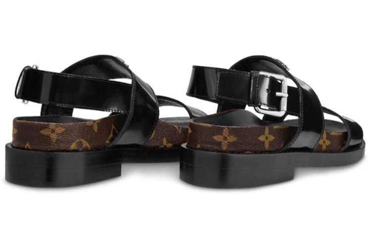 (WMNS) LOUIS VUITTON Crossroads sandals 'Black' 1A678C - 3