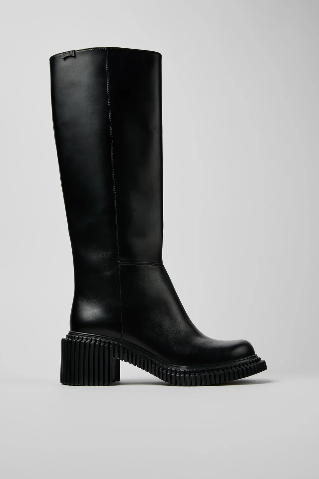 Pix London Black Leather High Boots for Women. - 1