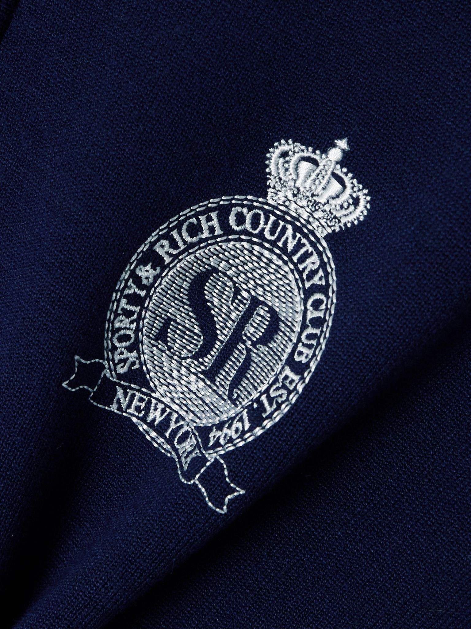 Royal Club embroidered striped knitted cardigan Blue - 5