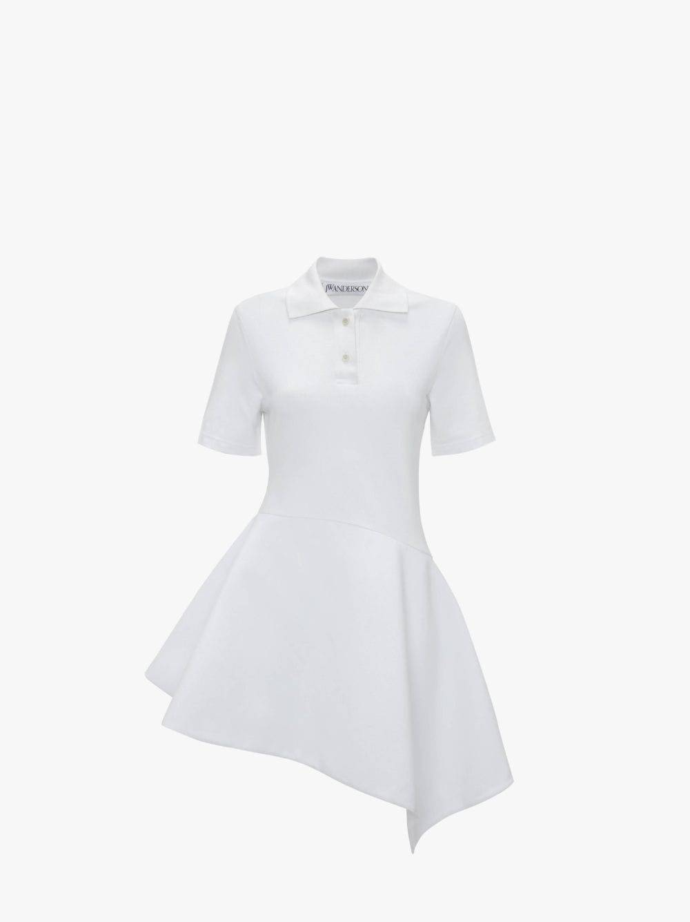 SHORT SLEEVE ASYMMETRIC POLO DRESS - 1