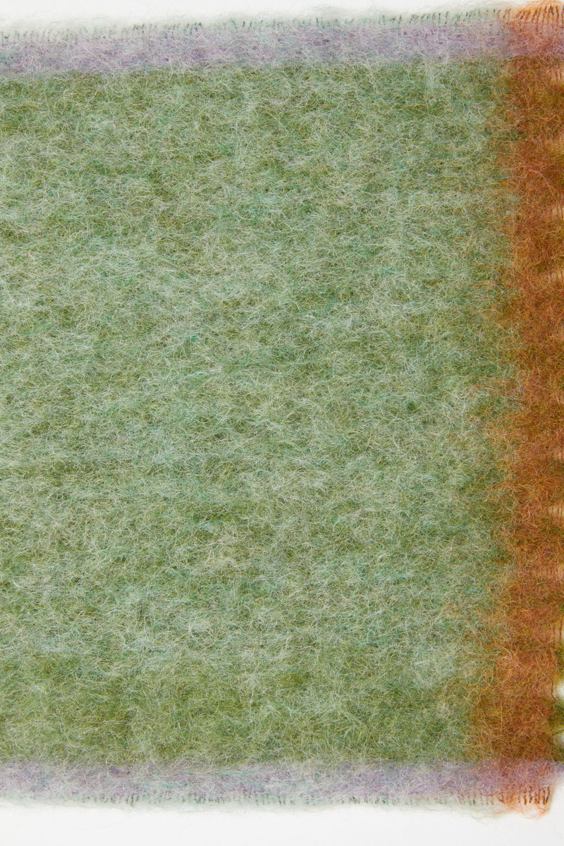Wool mohair scarf - Narrow - Grass green 4