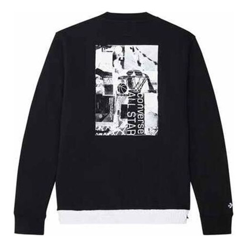 Converse Converse Mixing Round-neck Sweater Men Black 10019975-A03 outlook