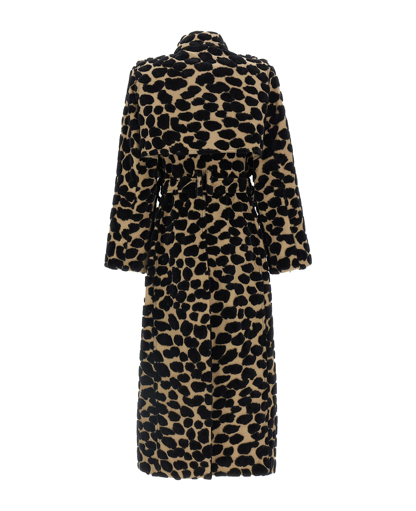 Leopard Jacquard Trench Coat - 2