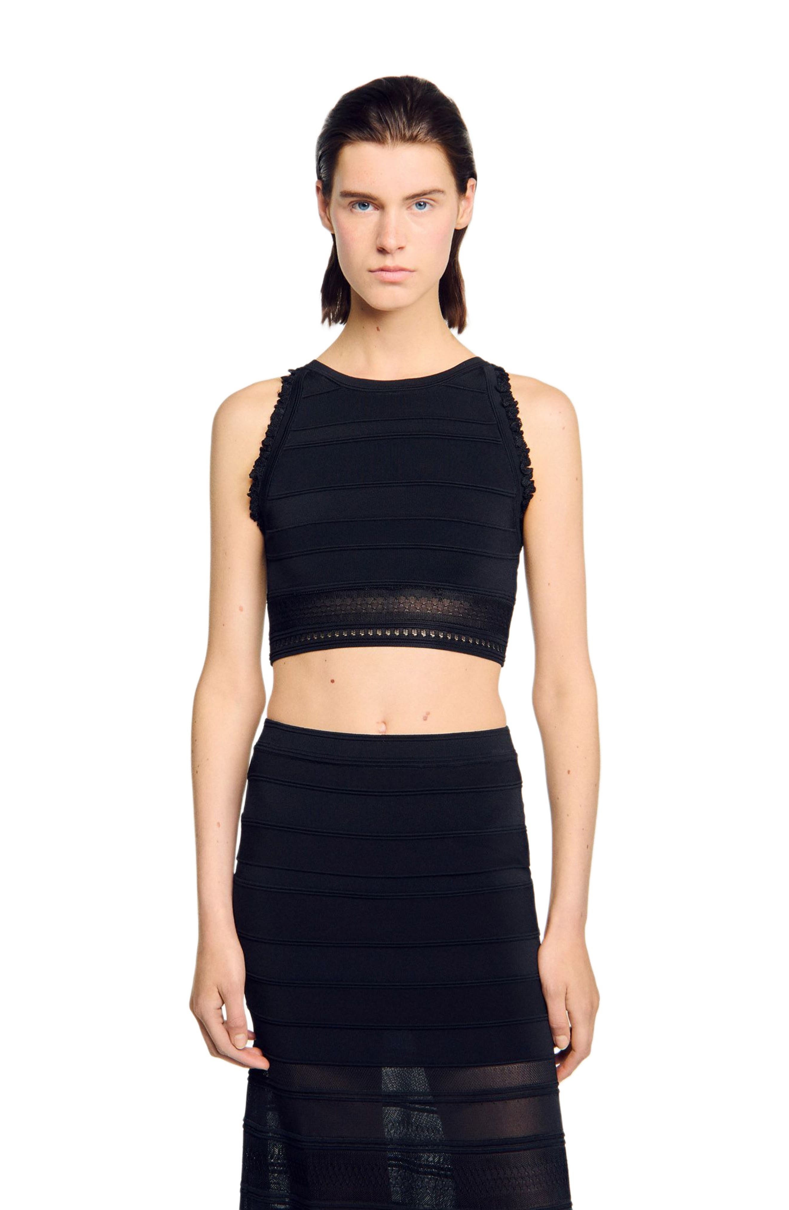 SANDRO Sleeveless top in Black at Nordstrom - 3