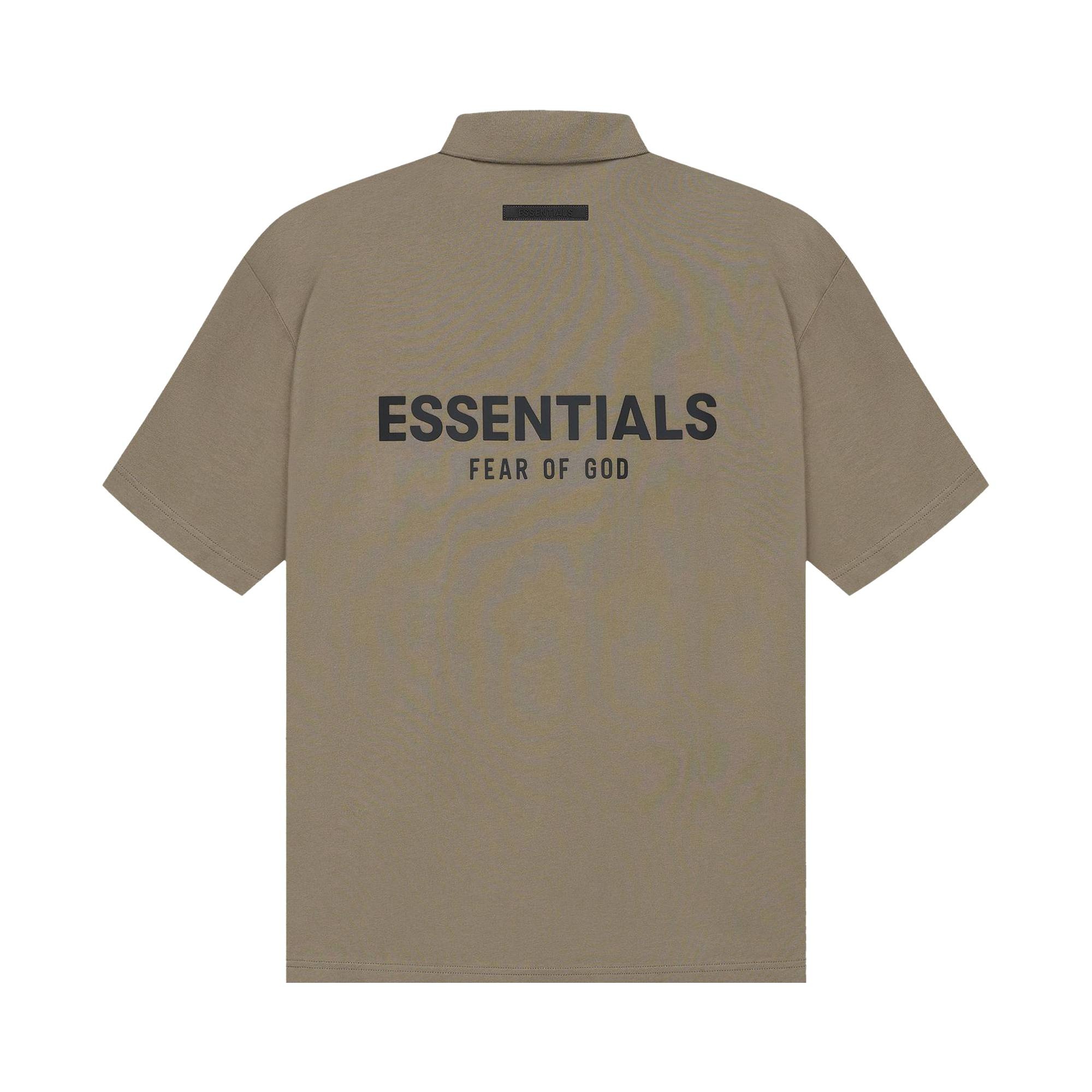 Fear of God Essentials Short-Sleeve Polo 'Taupe' - 2