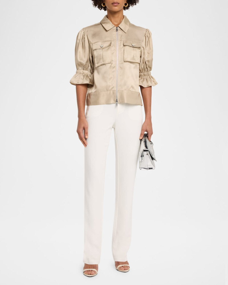 Cinq à Sept Holly Short-Sleeve Sateen Jacket outlook