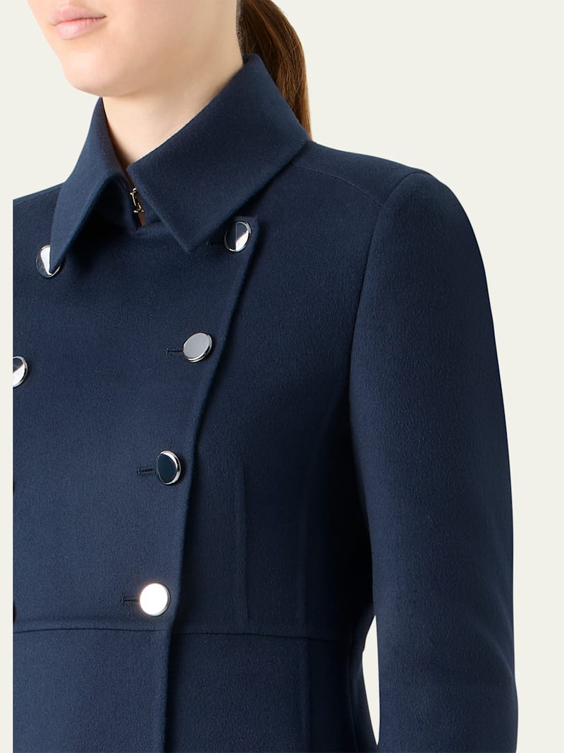 Iva Double-Breasted Wool Redingote Coat 5