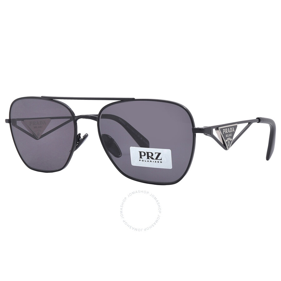 Open Box - Prada Polarized Grey Navigator Ladies Sunglasses PR A50S 1AB5Z1 - 3