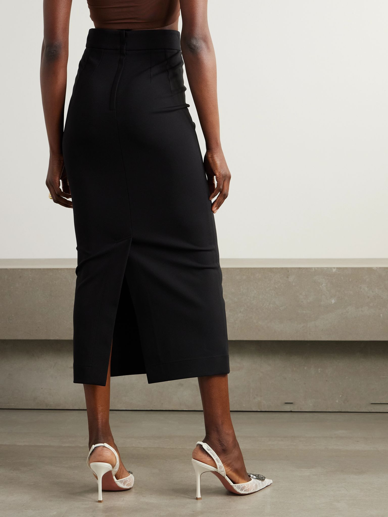Ponte midi skirt Black - 4