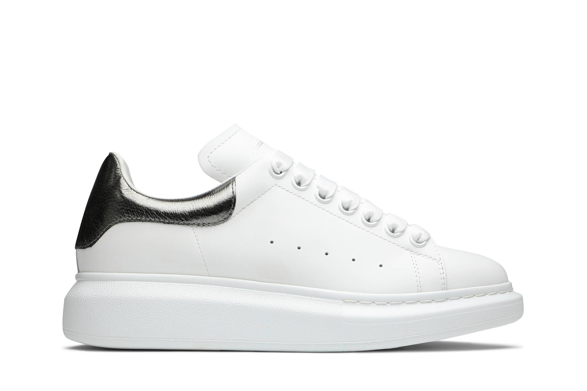 Alexander McQueen Wmns Oversized Sneaker 'Bleach White Silver' - 1